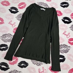 Dark Green Long Sleeve Top